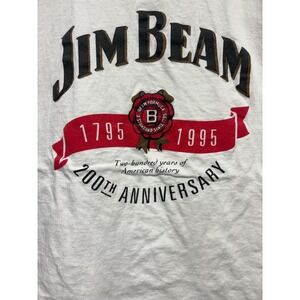 Jim Beam Shirt Men's White 200th Anniversary Short Sleeve XL NWOT Vintage